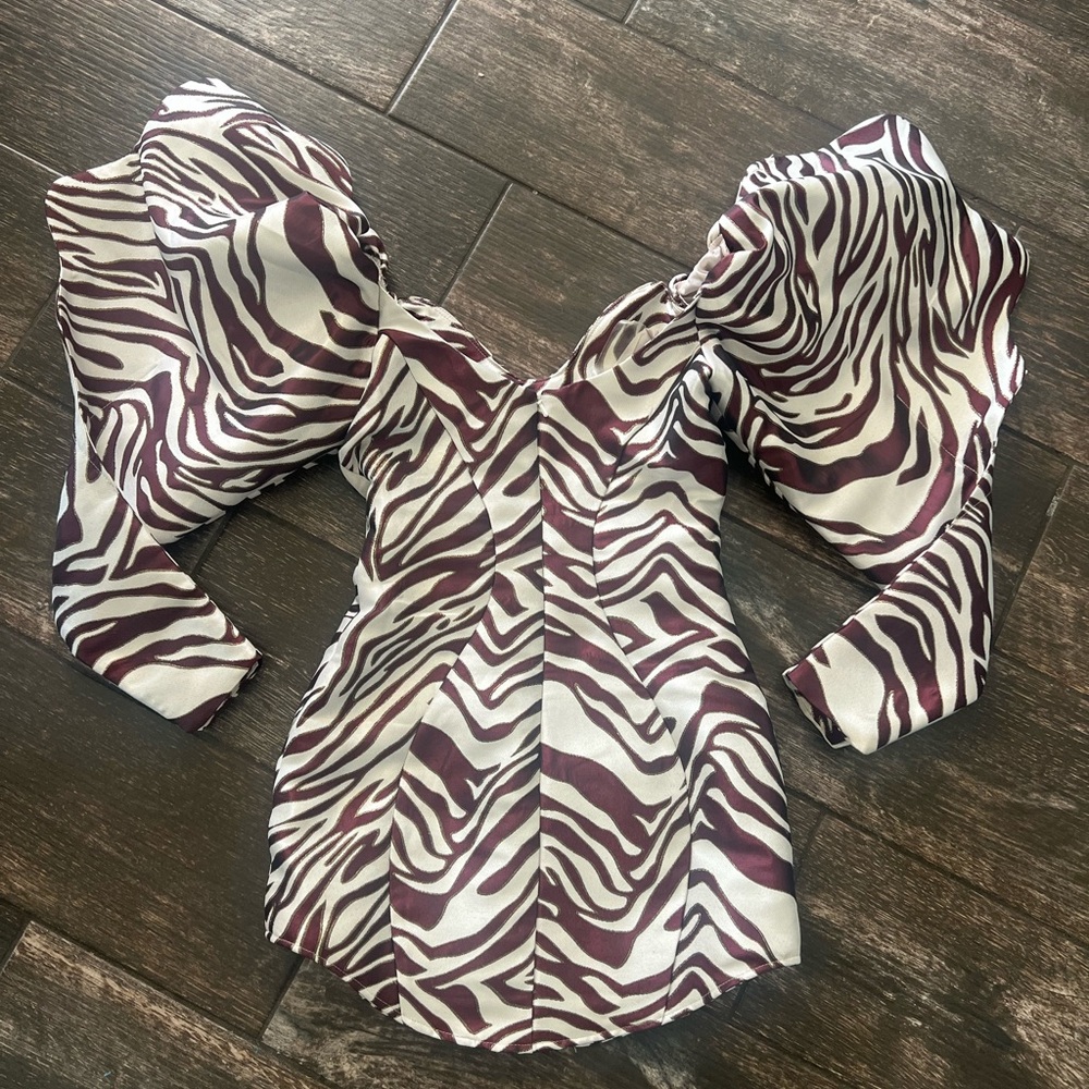 ASOS Zebra Print Puff Sleeve dress.